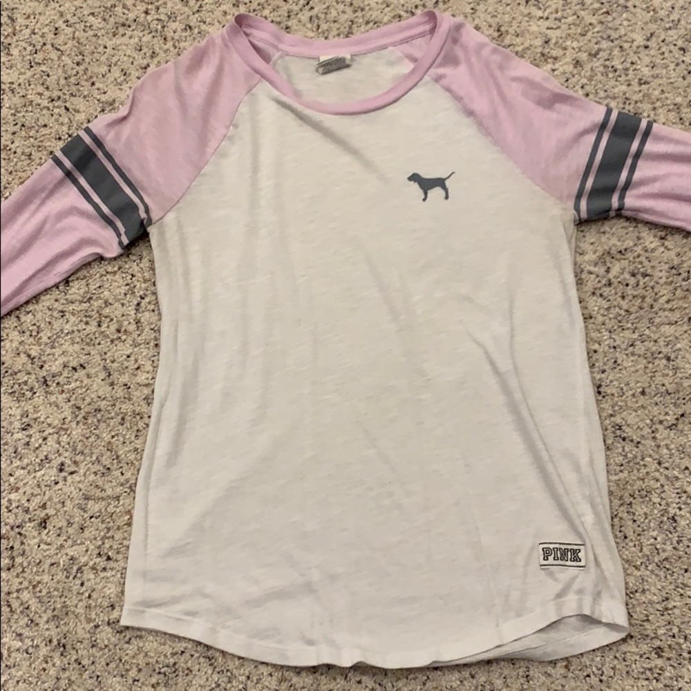 Lavender 3/4 PINK Baseball Tee